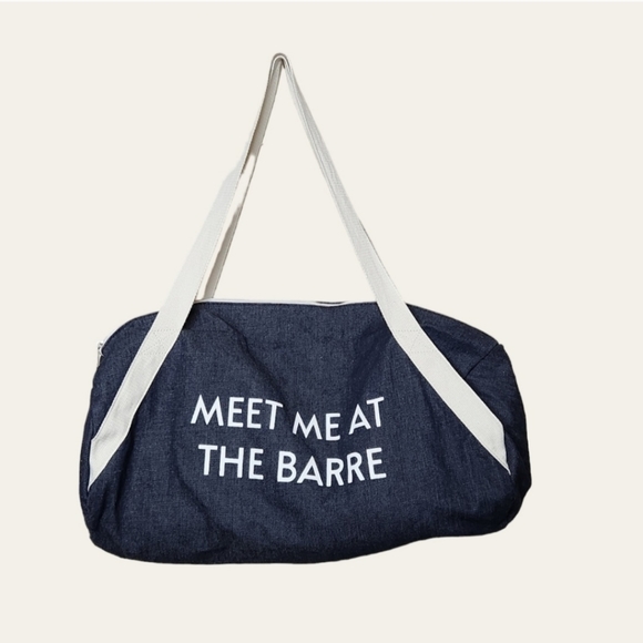 Private Party Meet Me At The Barre Denim Duffle Bag - Picture 2 of 6